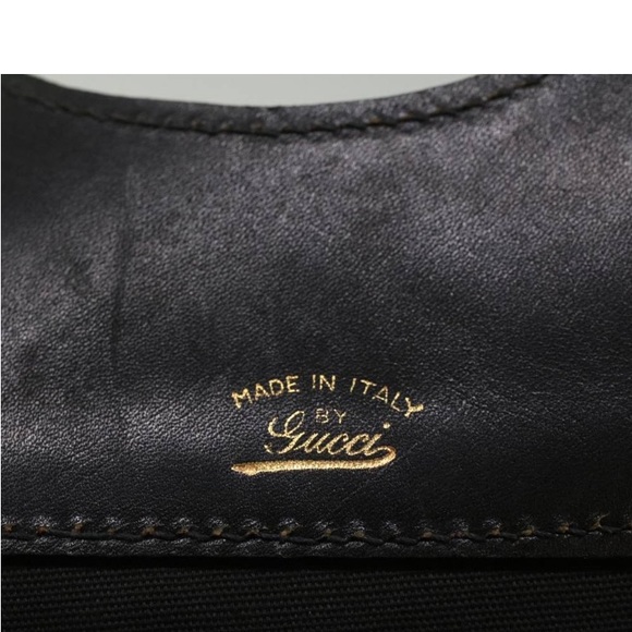 GUCCI GG CANVAS WEB SHERRY LINE TOTE PREOWNED Black/Red/Green - Picture 10 of 15